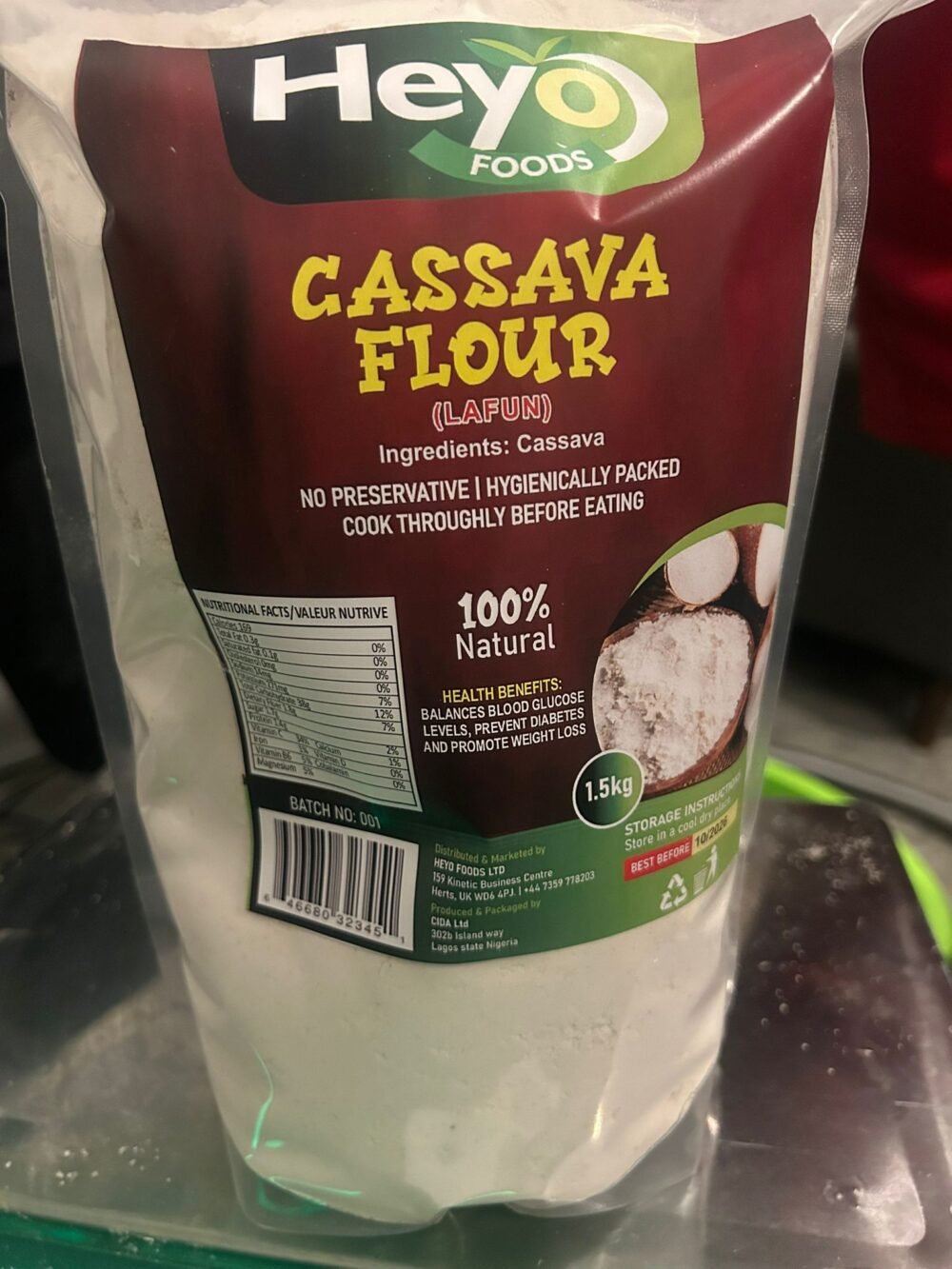 Cassava Flour Pouch (Lafun) 1.5Kg