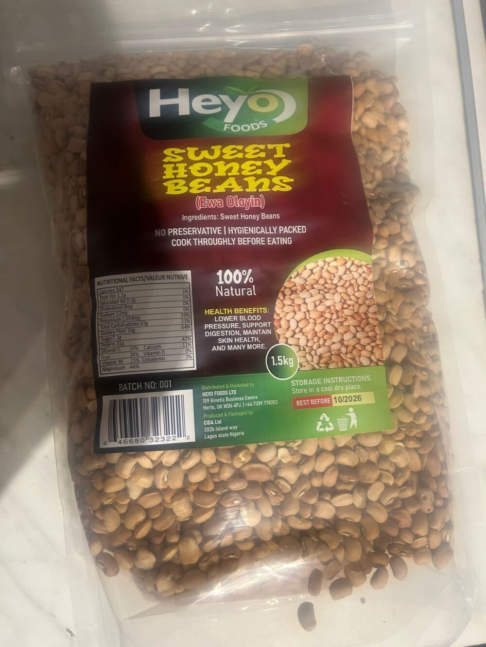 Honey Beans Pouch (Ewa Oloyin) 1.5Kg
